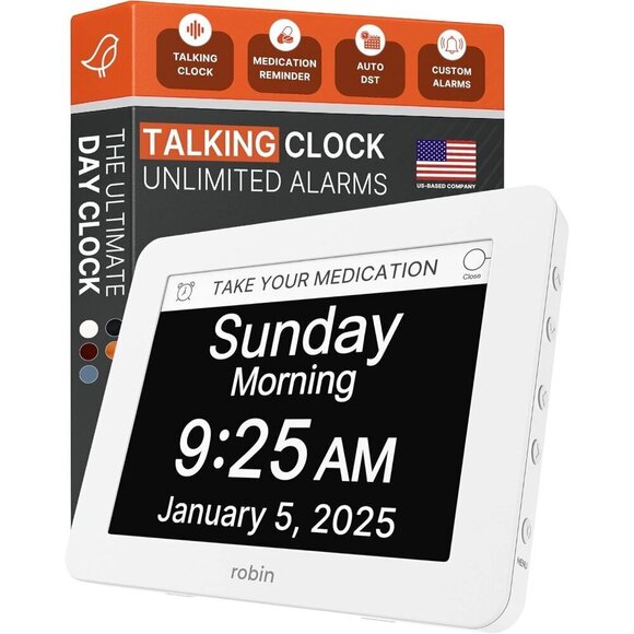 Other - Clock 2025 with Day and Date for Elderly, Clocks for Seniors, Dementia Clock, Di